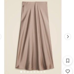 J.Crew Satin Skirt Warm Boulder Color